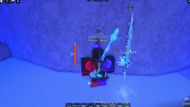 Find the Challenger's Rod at the end of the ice cave (Image via Roblox || YouTube/@O1G)